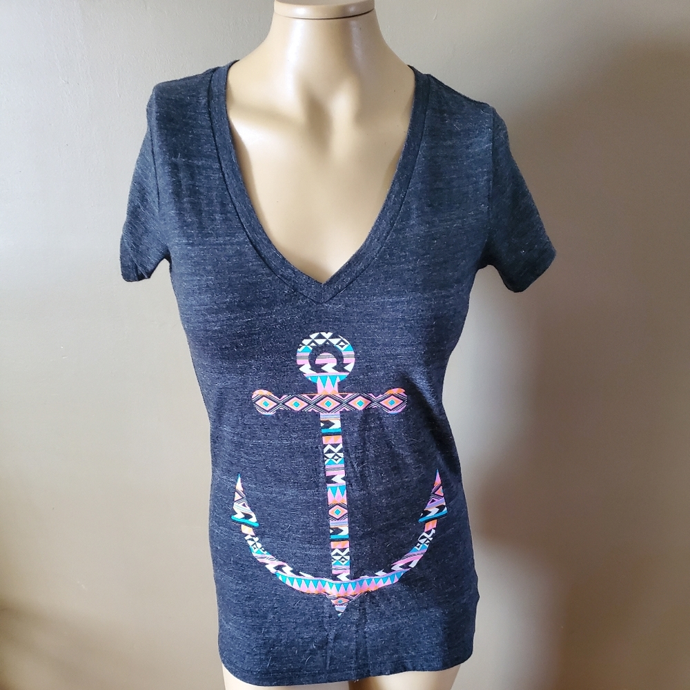 Empire V cut neck Anchor shirt
